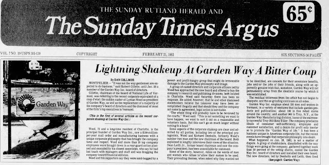 Lightning shakeup at Garden Way story