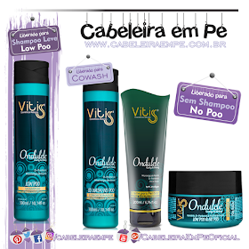 Produtos liberados da linha Ondulele Curly & Wavy - Vitiss (Shampoo Low Poo) - (Cowash, Creme para Pentear e Máscara Liberados para No Poo)