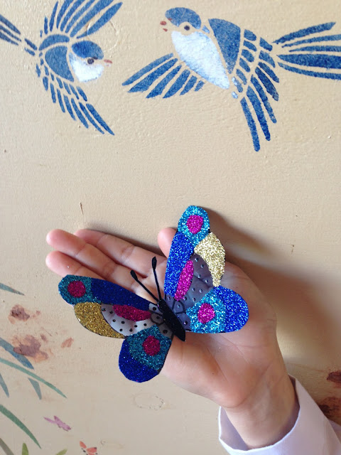 A toy butterfly bought at Butterfly World near Paarl, Western Cape, South Africa during a school trip