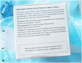 Klairs Freshly Juiced Vitamin E Mask Klairs Freshly Juiced Vitamin E Mask