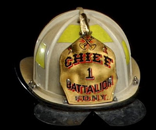 Helmet worn by FDNY Battalion Chief Joseph Pfeifer