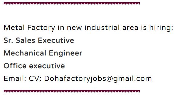Jobs Vacancies In Qatar From Tomorrow, 22 April 2024