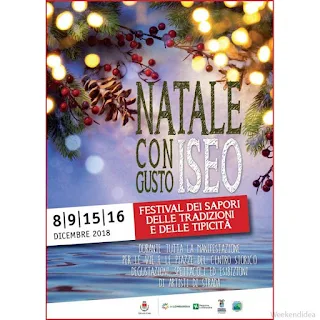 Locandina natale con gusto iseo