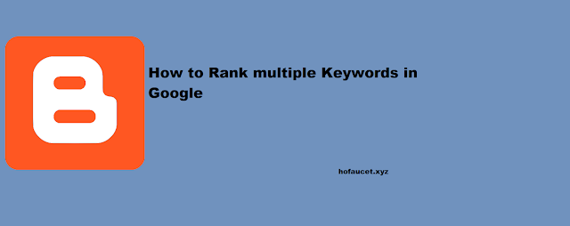 How to Rank multiple Keywords in Google
