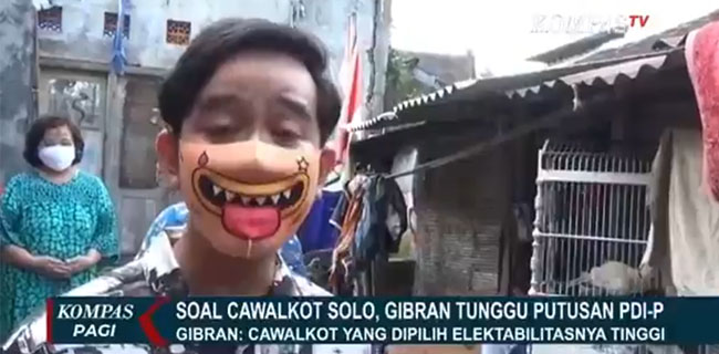  Masker  Melet Gibran Tanda Belum Serius Jadi Lawan Achmad 