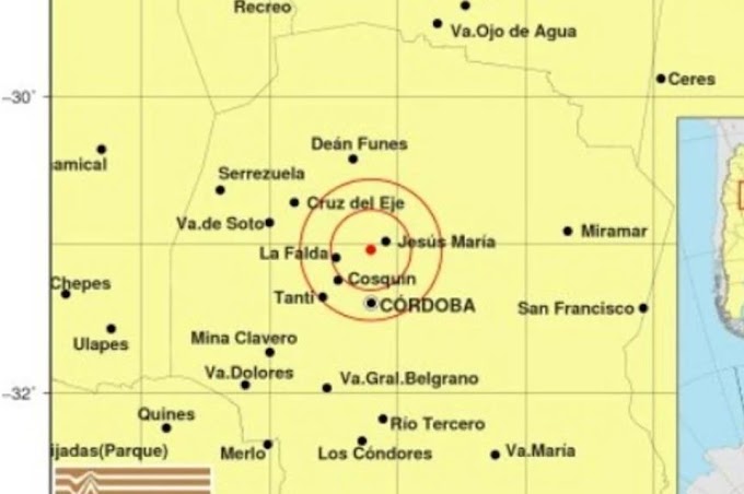 Un fuerte sismo afectó a varias ciudades de Córdoba