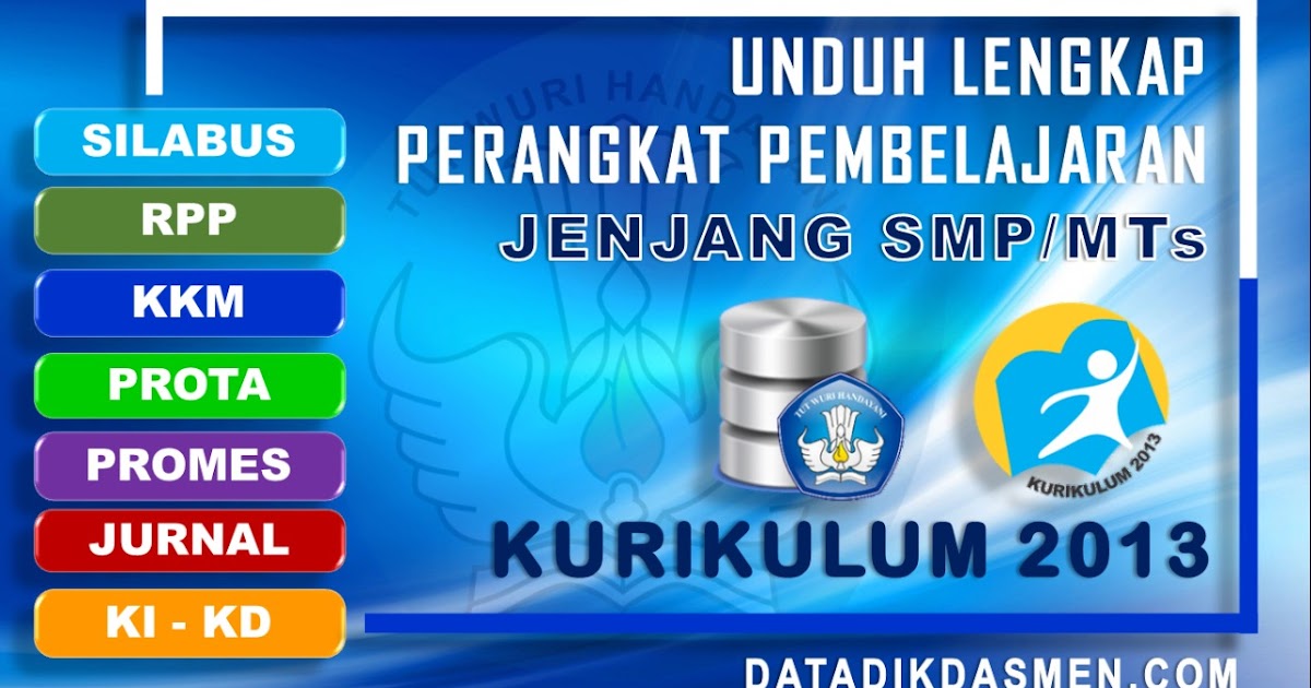 Lengkap Smp Rpp Silabus Prota Promes Pemetaan Ki Kd Jurnal Kkm Buku Guru Dan Buku Siswa Kelas 7 8 9 Smp Kurikulum 2013 Revisi 2017 Datadikdasmen Com
