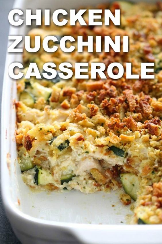 This Chicken Zucchini Casserole is the perfect weeknight dinner.