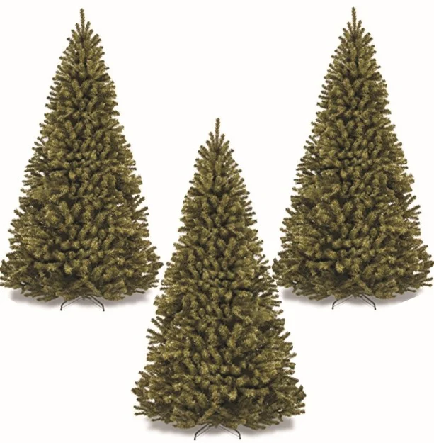 Spruce-Hinged Christmas Decoration Trees with Collapsible Base Stand - Tree Decor for the Yuletide, Festive December Holiday Season