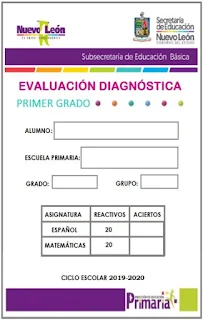 Exámenes de Diagnostico para Primaria 2019-2020 todos los grados