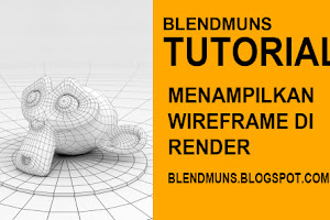 Menampilkan wireframe di render blender 3d cycles