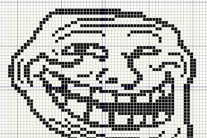 pixel art grid meme Joker pixel art grid