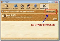 Restart Firefox