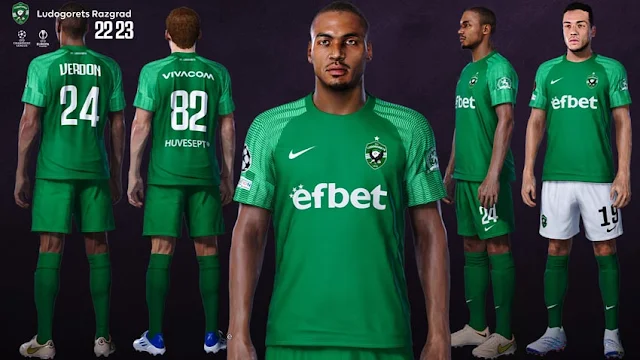 PFC Ludogorets Razgrad 22-23 Kits For eFootball PES 2021