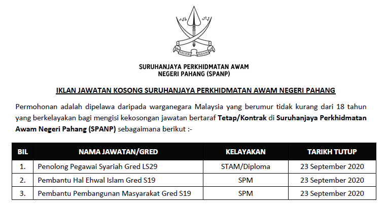 Permohonan Jawatan Kosong Suruhanjaya Perkhidmatan Awam 