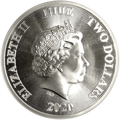 Новая серебряная монета Ниуэ Рычащий лев Иудеи