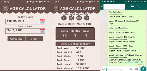 Calculate your perfect age in years, months and days