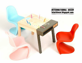 children table designs with plastic chair set