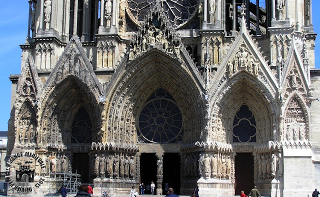 REIMS (51) - Cathédrale Notre-Dame (Extérieur - Façade occidentale)