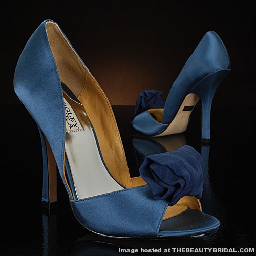 Badgley Mischka hydeblue blue Wedding Shoes Heel height 3 7 8 inches