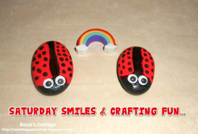 Saturday smiles& crafting fun: I'm having such fun honeys trying to paint little rocks and with air dry clay.