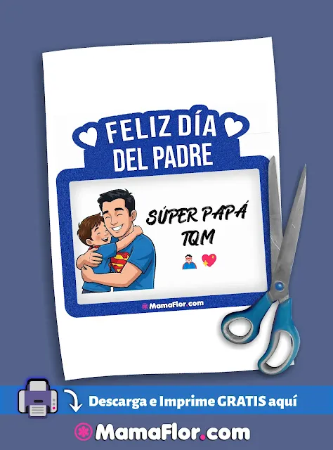 Carteles de Super Papá para Imprimir