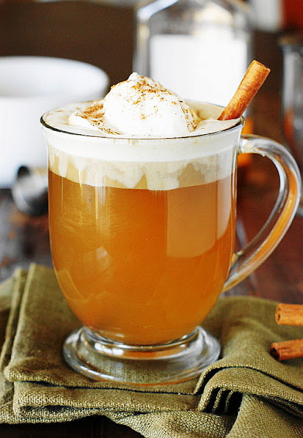 Side View of a Mug of Hot Buttered Rum Topped with Whipped Cream Image