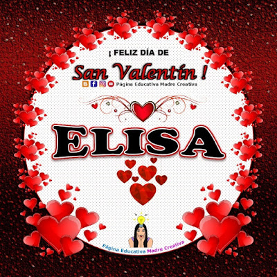 Feliz Día de San Valentín - Nombre Elisa