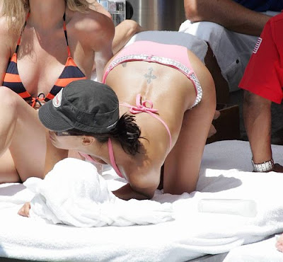 Eva Longoria Tattoos on her lower back