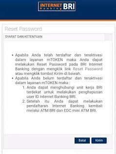 Cara Reset Password Internet Banking BRI yang Terblokir Dengan Kode Error BBR00Q2 - 2