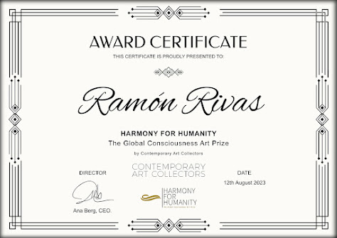 Ramón Rivas ha sido galardonado con el Premio de Arte Armonía para la Humanidad: LA CONCIENCIA GLOBAL