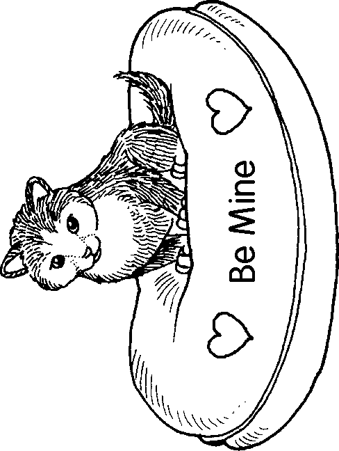 Download Cat Valentine Coloring Pages, Valentine Day Cats Printable
