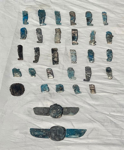Φυλαχτά από το Ντρα Αμπού Ελ Νάγκα (Ιανουάριος 2023). Πηγή εικόνας – Υπουργείο Τουρισμού και Αρχαιοτήτων Αιγύπτου.