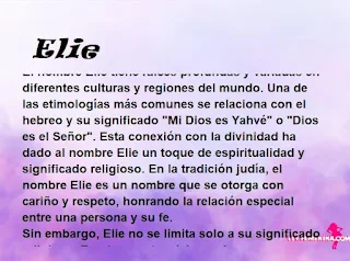 significado del nombre Elie