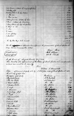 Jacob Spitler's Inventory and Sale Bill, Augusta Co., VA WB 40 page 217