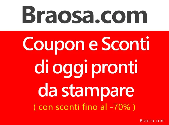 Gli sconti giornalieri con i codici da stampare