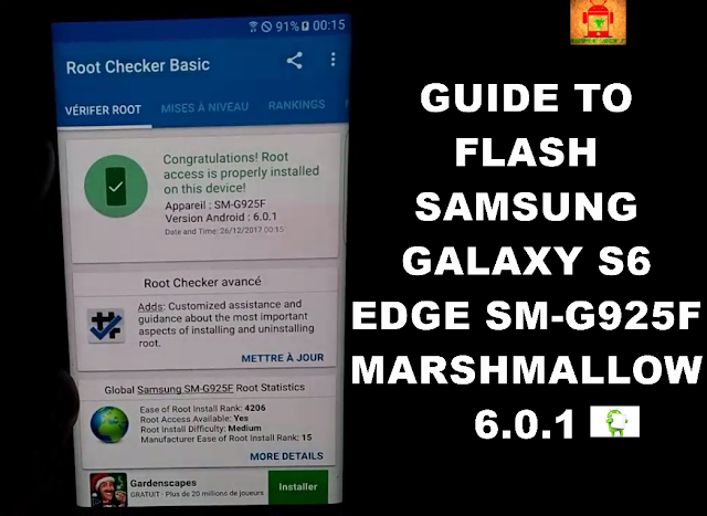 Guide To Root Samsung Galaxy S6 Edge SM-G925F Marshmallow 6.0.1 Latest Security CF Auto Root Tested method 