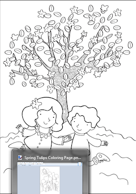 Spring Coloring Pages on Spring Children Coloring Page    Disney Coloring Pages