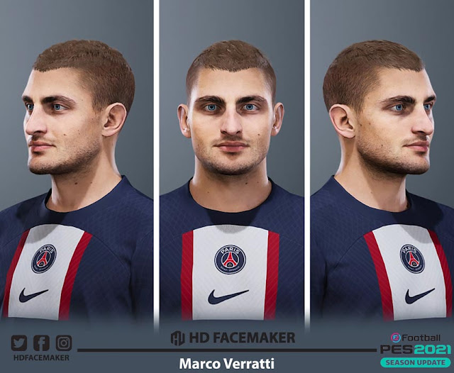 Marco Verratti Face For eFootball PES 2021