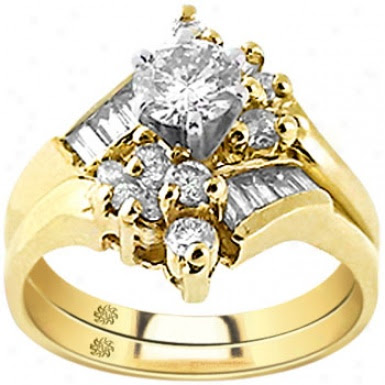 Yellow gold engagement rings for women