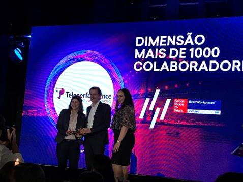 Teleperformance mais uma vez na elite dos vencedores do Great Place to Work® Portugal