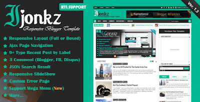 Free Download Ijonkz - Responsive News/Magazine Blogger Template