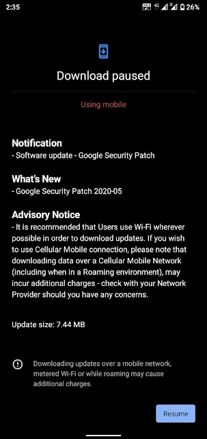 Nokia 3.2 receiving May 2020 Android Security patch