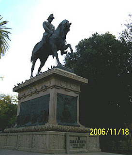 Statue of Carlo Alberto in Rome.