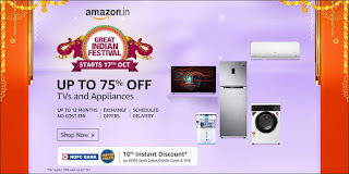 Amazon Great Indian Festival Sale TVs and Appliances