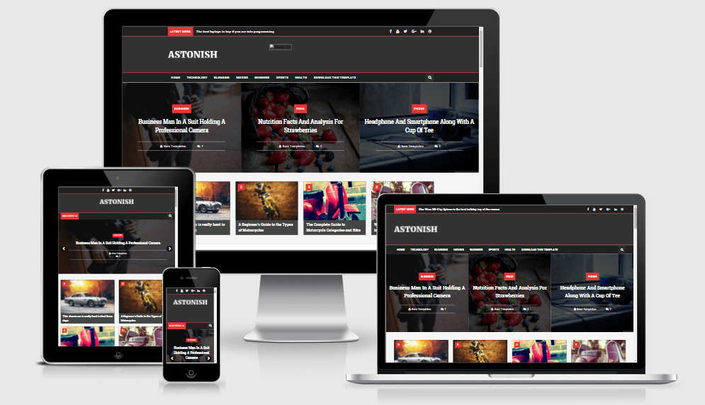 Astonish - Responsive Clean and Creative Blogger Template