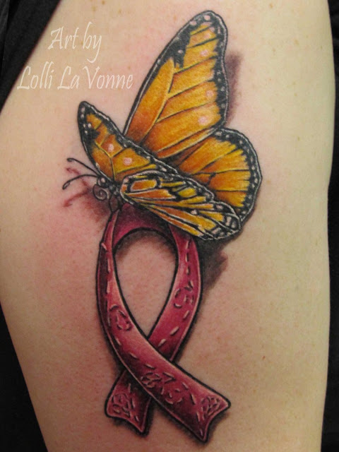 Cancer Ribbon Tattoos