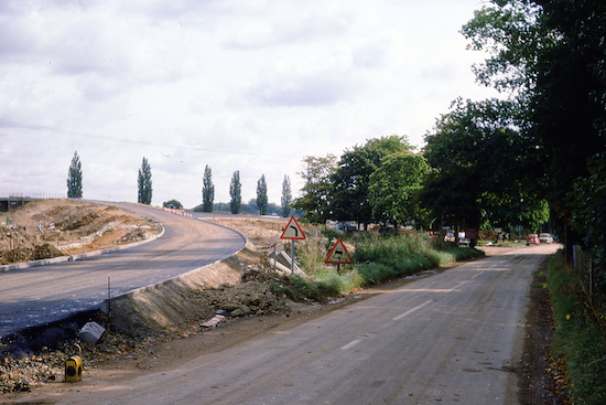 Building the A!(M) flyover at Tollgate Road, October 1978