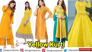 Yellow kurti set Haldi Ceremony