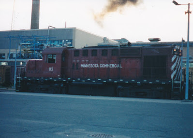 Minnesota Commercial RS18u #83 at Midway Station in St. Paul, Minnesota, on September 6, 2003